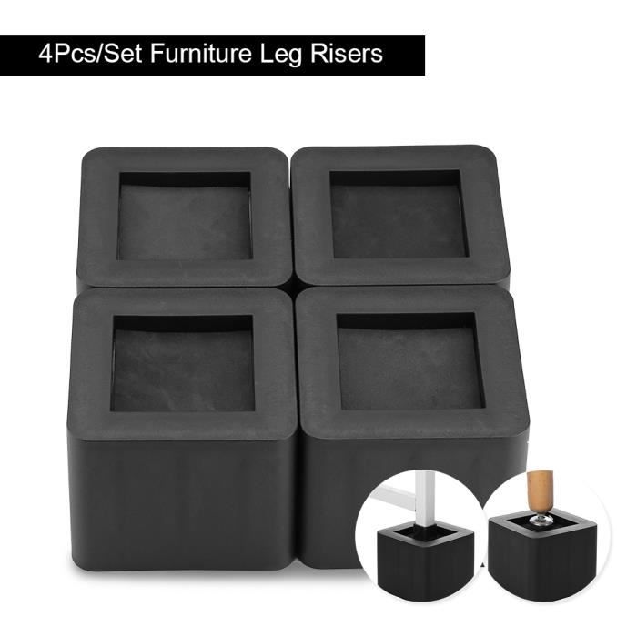 Elevateur Réhausseur DE MEUBLE CHAISE Pied Riser Jambe de meubles de Lit Tableau Bureau Canapé sofa Accessoires de Funiture -YNJ