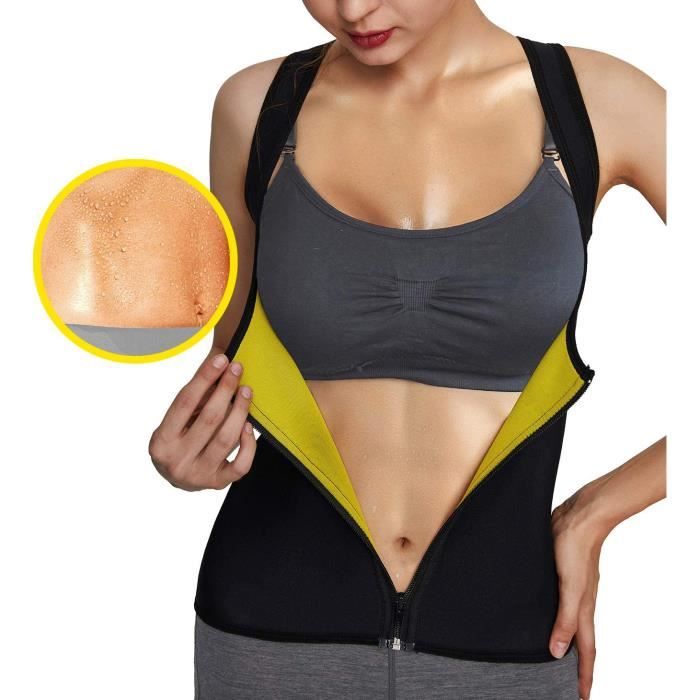 CEINTURE ABDOMINALE Roseate Sudation Femme Corset Minceur Ventre Plat Sport Gilet Fitness T Shirt Perdez du Poids Sauna Deacuteb469