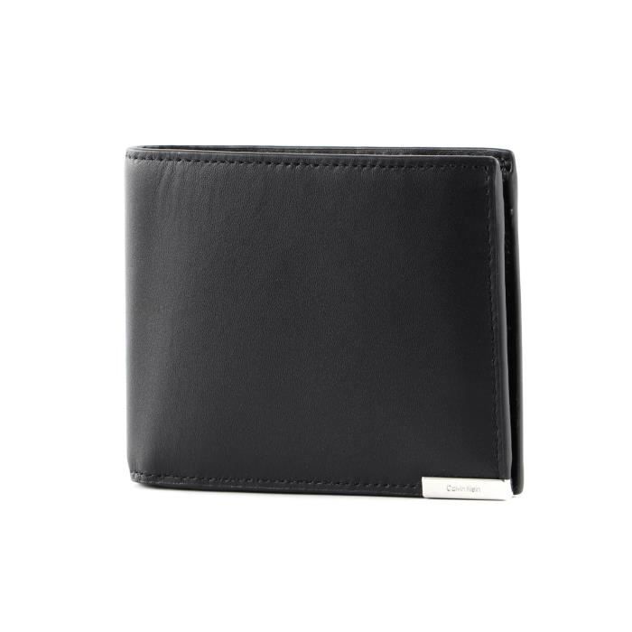 Calvin Klein Modern Plaque Trifold 10CC W / Coin CK Black [196054] -  porte-monnaie porte monnaie