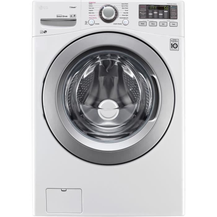 Lave-linge hublot LG F51K24WH - 15 kg - Direct Drive - Classe A++ - 1100 tours/min - Silver