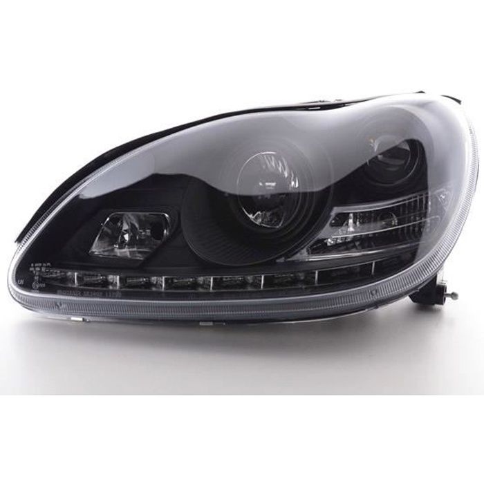 Phares Daylight set pour Mercedes Benz Classe A (type W220) année 98-05 noir