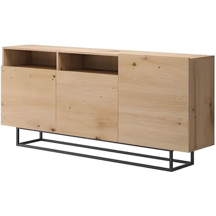 Commode industrielle ENJOY 180 cm couleur bois