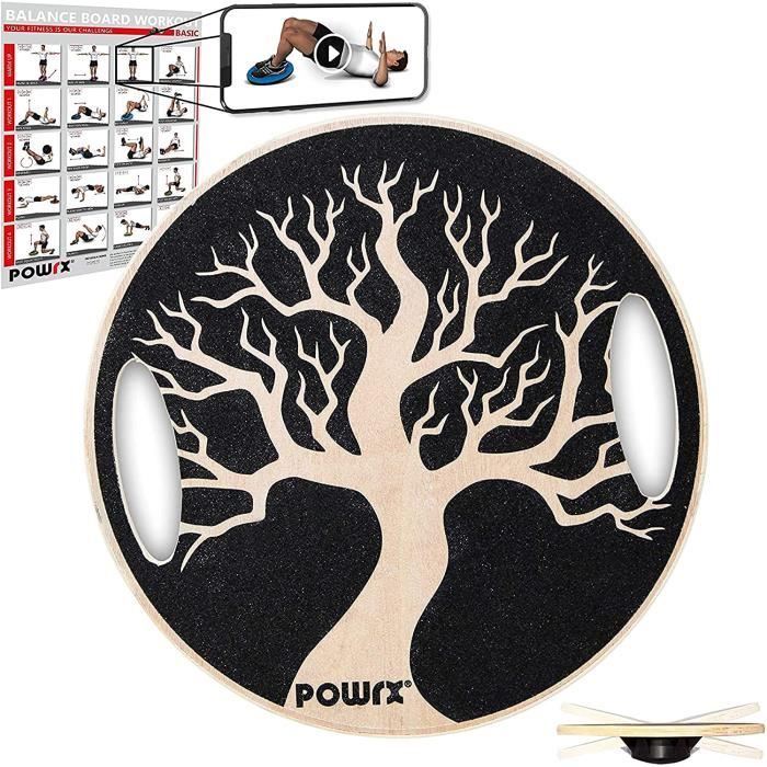 Planche D'Équilibre en Bois Avec Poignées Latérales - Idéal Pour Les Exercices