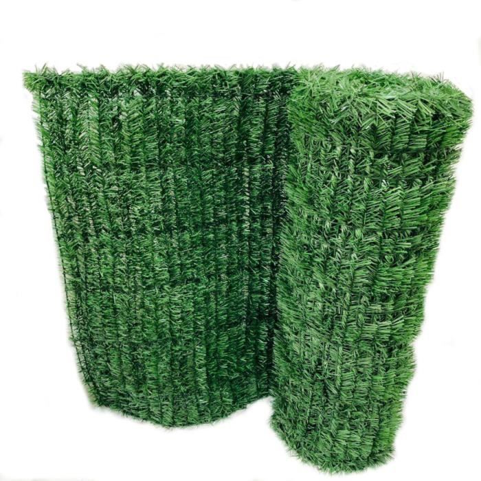 IDEAL GARDEN Haie artificielle 78L Premium sur Maille PE - 4 x 5,5 c m - Bicolore