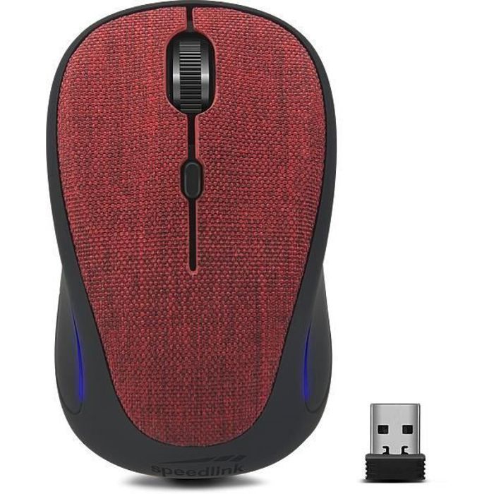 SPEEDLINK CIUS, Ambidextre, RF sans fil, 1600 DPI, 60 g, Noir, Rouge