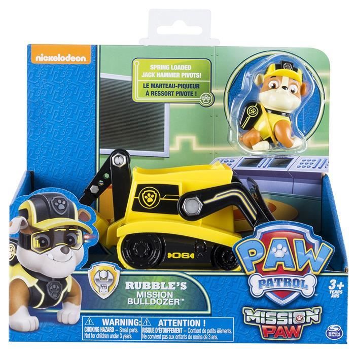 Patte Patrol Mission Patte Rubble's Mission Bulldozer Véhicule de base avec la figure