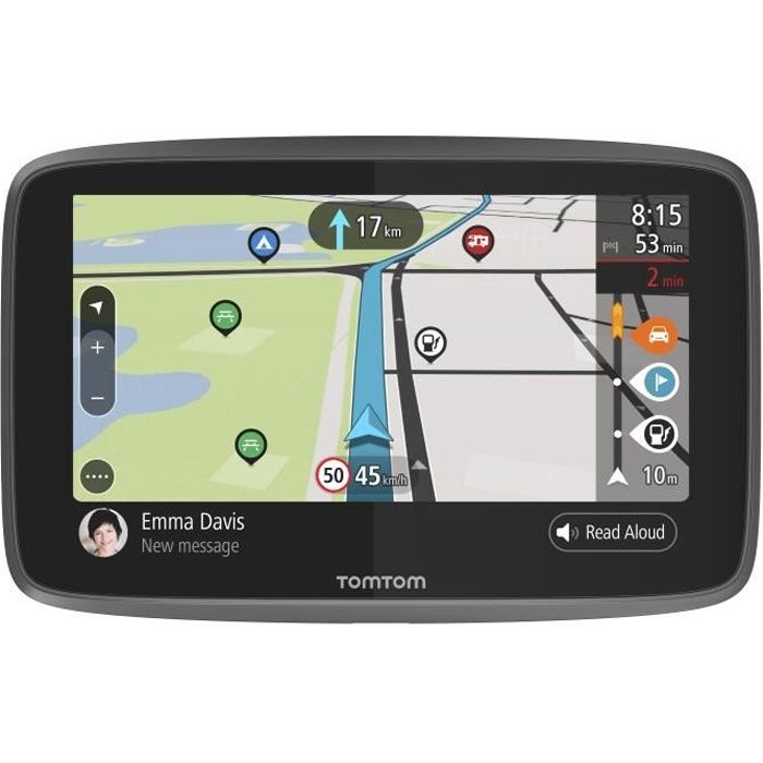 TomTom GO Camper - GPS camping-car 6 pouces, cartographie monde 152 pays, Wi-Fi intégré, carte SIM intégrée, appels mains-libres