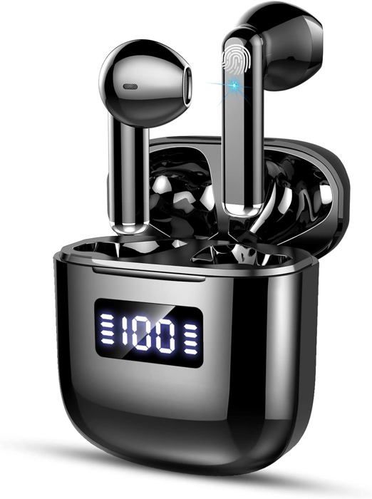 Écouteurs Bluetooth ROMOKE T19 Sans Fil - Rose - IP7 40H Stéréo LED