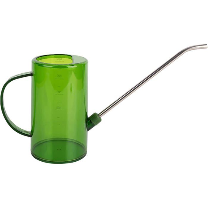 Lot De 2 Arrosoirs Pour Plantes D'Intérieur 1L - Petit Arrosoir Avec Long Bec, Vert Et Gris