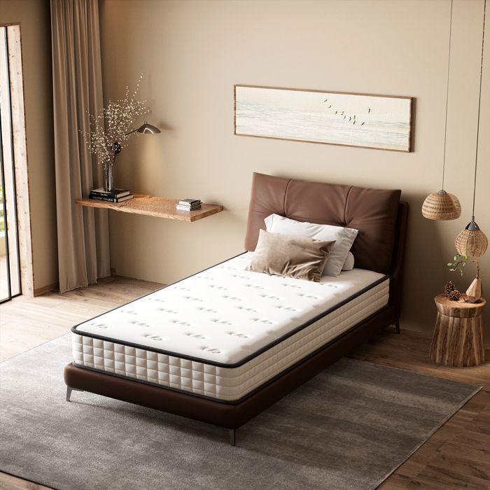 TUNCCO Matelas 90x190 Epaisseur 22CM Matelas 1 Personne Fermeté Moyenne Réversible à Deux Faces Certifié Oeko-TEX