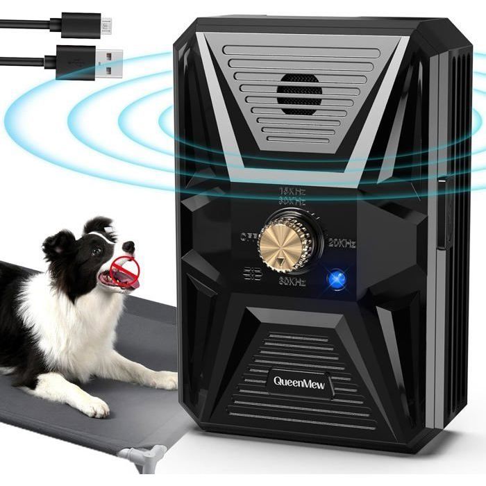 Meilleurs prix pour Boitier Anti Aboiement 3 Niveaux Anti Aboiement Chien Ultrason Avec 10M PorteeRechargeable & Etanche Dispo COLLIER ANTI-ABOIEMENT