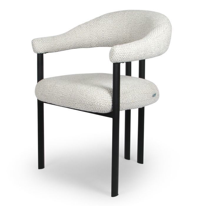 Milton & Oldbrook Chaise de Salle à Manger Basel Gris Clair