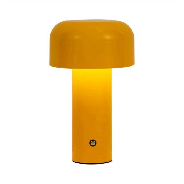 Lampe de Table Champignon Sans Fil Lampe de Bureau LED Rechargeable Lampe de Chevet à Intensité Variable en Continu à 3 Couleurs