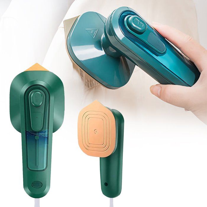 Fer à vapeur mini fer à repasser portatif humide et sec température constante de 150 ℉ pour la maison voyage Vert - Yulinland