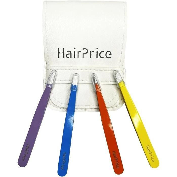 Set 4 Pinces À Épiler - 4 modèles de pointes en Acier Inoxydable