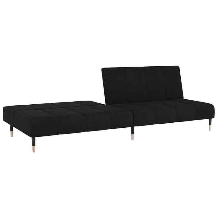 Noir SOFA Convertible - Moderne - Canapé-lit - 2 places - 2 personnes - noir velours C802