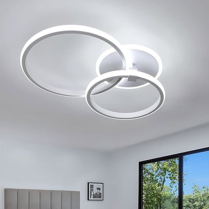 Plafonnier LED Moderne 42W 4700LM Luminaire Plafonnier LED Design Rond 6500K Lumière Blanche Froide Blanc 56 cm - 6500K LUSTRE