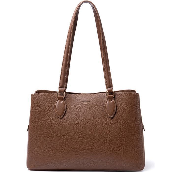 David Jones - Grand Sac à Main Cabas Femme Porté Epaule Cuir PU Fourre-Tout Anse Longue Sac 3 Compartiments A4 Ville Mode Cognac David Jones - Grand Sac à Main Cabas Femme Porté Epaule Cuir PU Fourre-Tout Anse Longue Sac 3 Compartiments A4 Ville Mode Cognac