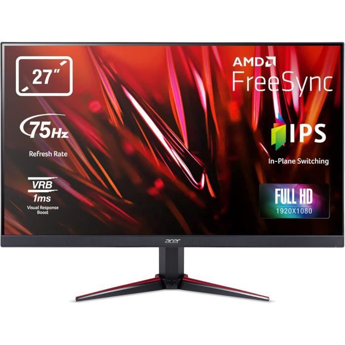 Écran PC Gaming – ACER – Nitro VG270bmiifx – 27 pouces – Full HD – 75 Hz