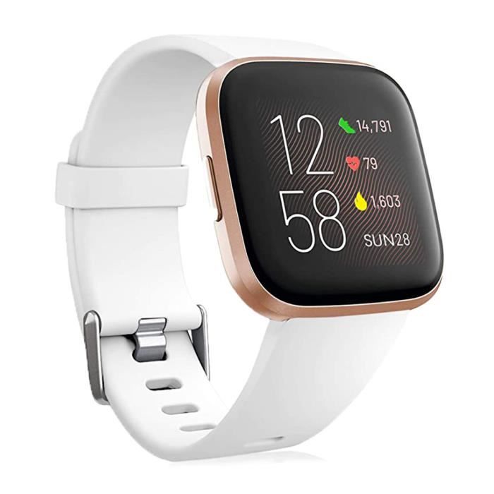 Blanc L 160 220mm Bracelet de rechange en silicone pour Fitbit
