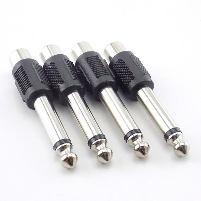 Etrange Noel De Monsieur Jack Embase Jack Femelle Prise D'entrée Guitare Jack Femelle 6.35Mm(1/4") - 6.35Mm (Lot De 4) TS Jack Guitare Electrique Pince A Emboiture