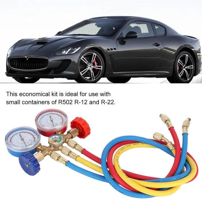 Sileduove Kit Manomètre Diagnostic AC Pour Réfrigérant R410A R32 R404A R134A - Outil Climatisation Auto Et Maison