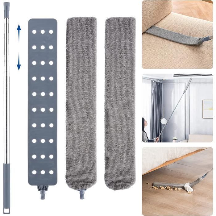 Plumeau Télescopique 2,5 M Avec 3 Housses Microfibre - Nettoyage Meubles, Sols, Murs Et Endroits Difficiles D'accès - 8