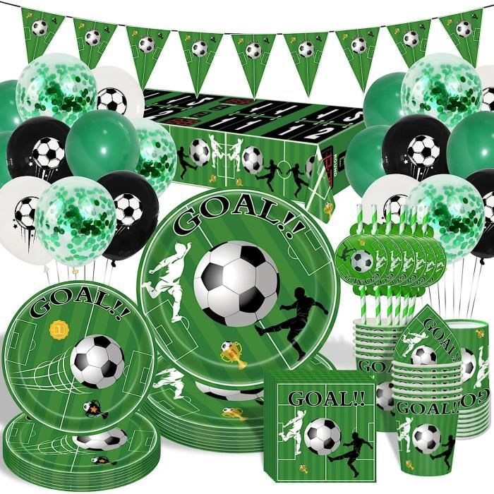 Kit Déco anniversaire thème football - Vaisselle Jetable pas cher