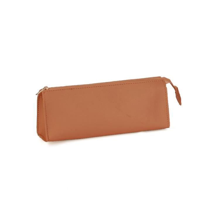 Trousse à Crayons En Cuir écolo - Style Rétro Seconde Guerre - Parfaite Pour Stylos, Maquillage Et Rangement