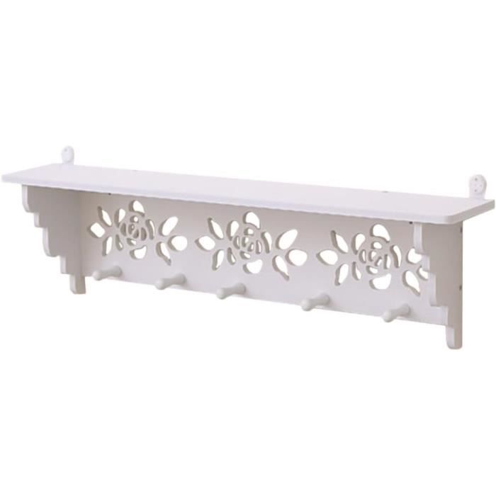 Étagères Murales Giftgarden - Lot De 5 En Bois Rustique Blanc, 40-60cm | Rangement Déco