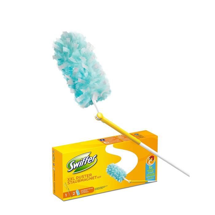 Lot De 50 Plumeaux Swiffer + 1 Poignée Télescopique - Pour Poussière Et Poils D'animaux