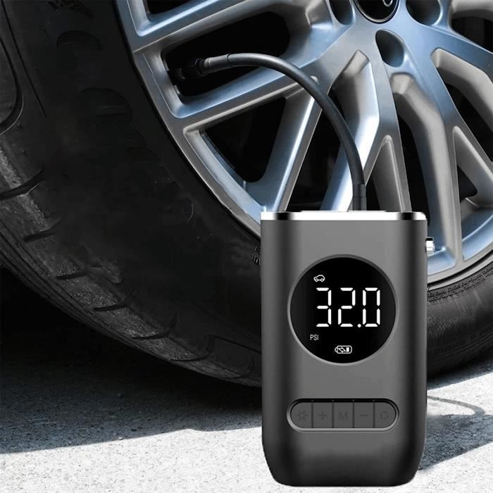 Pompe à Pneus Numérique Rechargeable Portable August PUM300 - Compatible Presta, Schrader, Aiguille