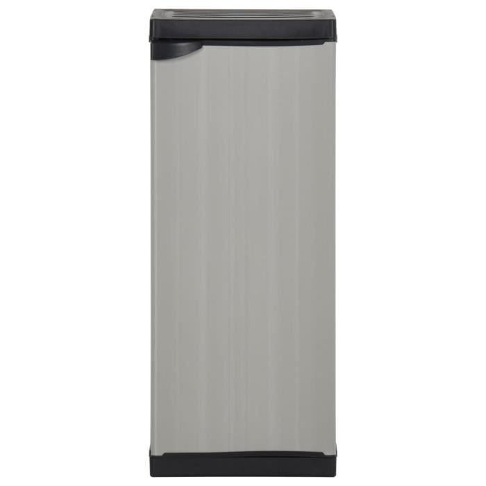 Haute qualité - Armoire de rangement de jardin 1 étagère Gris - noir 35x40x85 cm FR1051