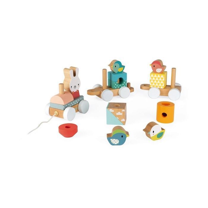 Jeux d eveil en bois - Train pure - JANOD - Multicolore - Dès 12 mois Jeux d eveil en bois - Train pure - JANOD - Multicolore - Dès 12 mois