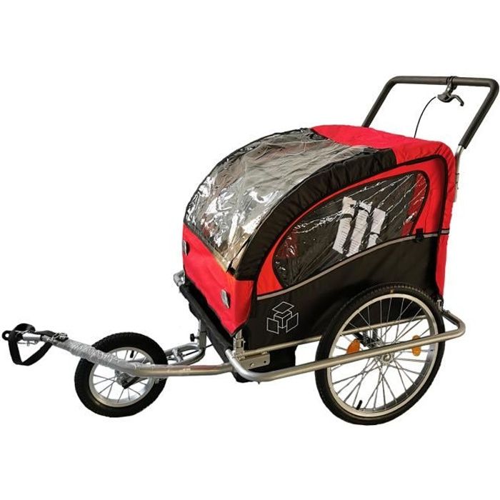 Remorque velo poussette deals