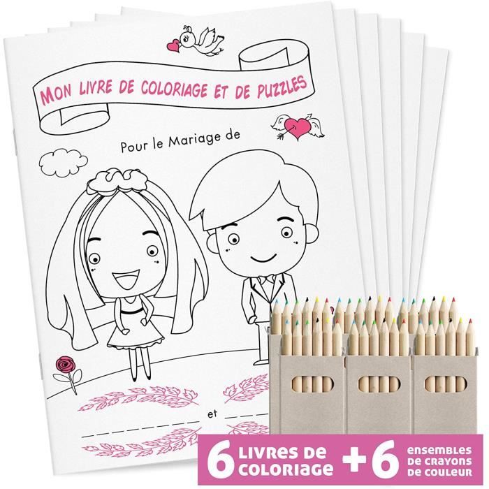 Livre De Coloriage De Mariage Pour Enfants Dina5 28 Pages Coloriage Puzzles Concus Avec Amour Jeu Enfant Cadeau Mariage 6 Livr Cdiscount Jeux Jouets