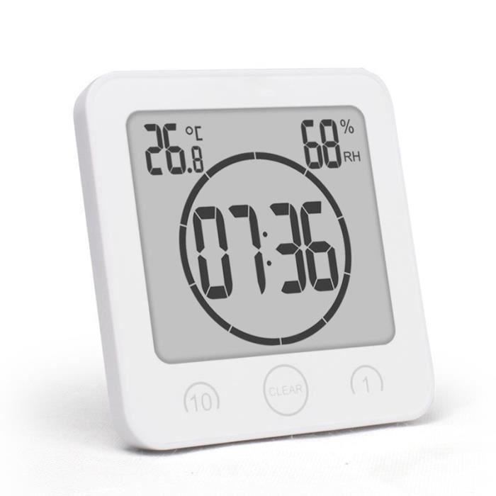 Lr Horloge De Salle De Bain Minuteur Horloge De Douche Etanche