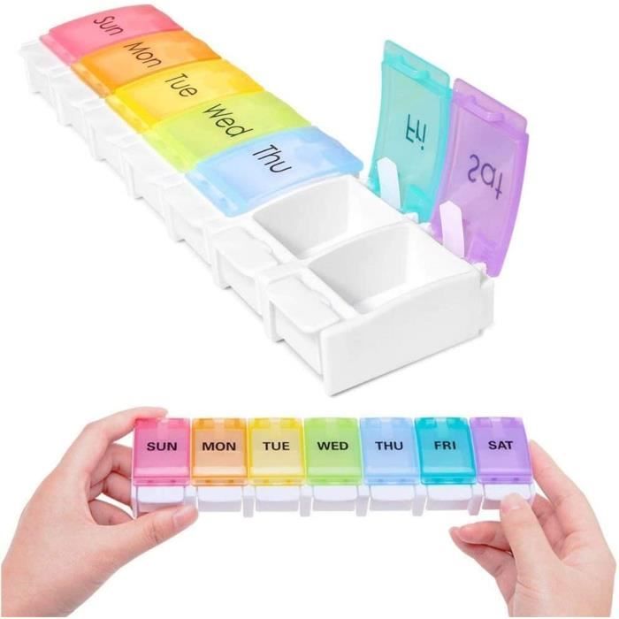 Pilulier Medicaments 7 Jours Bo te Pilules Semainier De Voyage pilulier-medicaments-7-jours-bo-te-pilules-semainier-de-voyage
