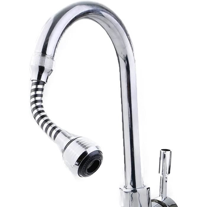 Lot De 2 Rallonges De Robinet Pivotantes 360° - 16 Cm - Acier Inoxydable - Pour Cuisine Et Salle De Bain