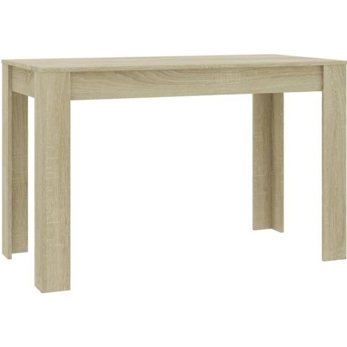 Table de salle à manger ZOE© Décor - Chêne sonoma - 120 x 60 x 76 cm - Aggloméré
