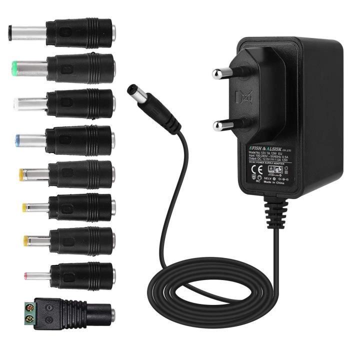 Efish 12v 1a 12w Adaptateur D Alimentation Du Transformateur Pour Les Appareils Menagers Cctv Camera Routers Hubs Led Prix Pas Cher Cdiscount
