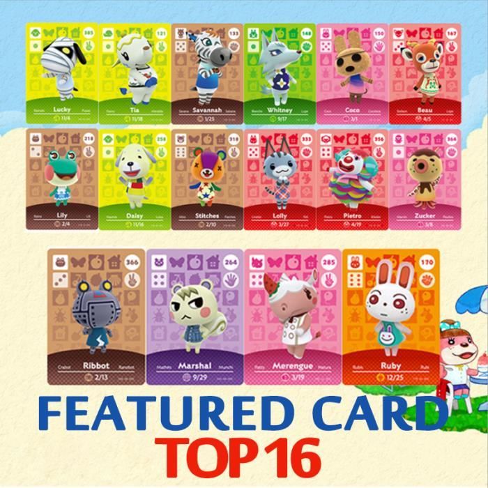 Sucrette - Cartes Animal Crossing : New leaf - Welcome Amiibo 36 - Prix & Rareté