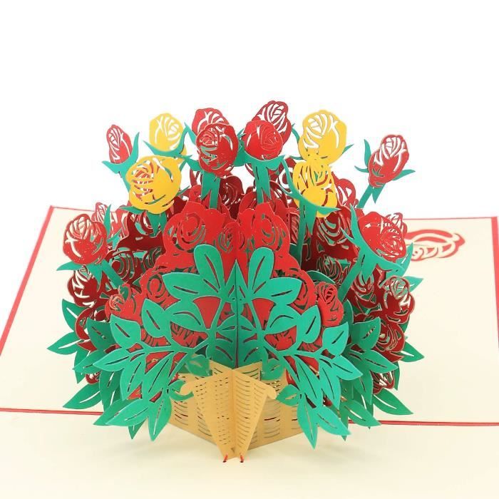 Carte Cadeau Carte Anniversaire Pour Femme Pop Up Carte３d Fleur