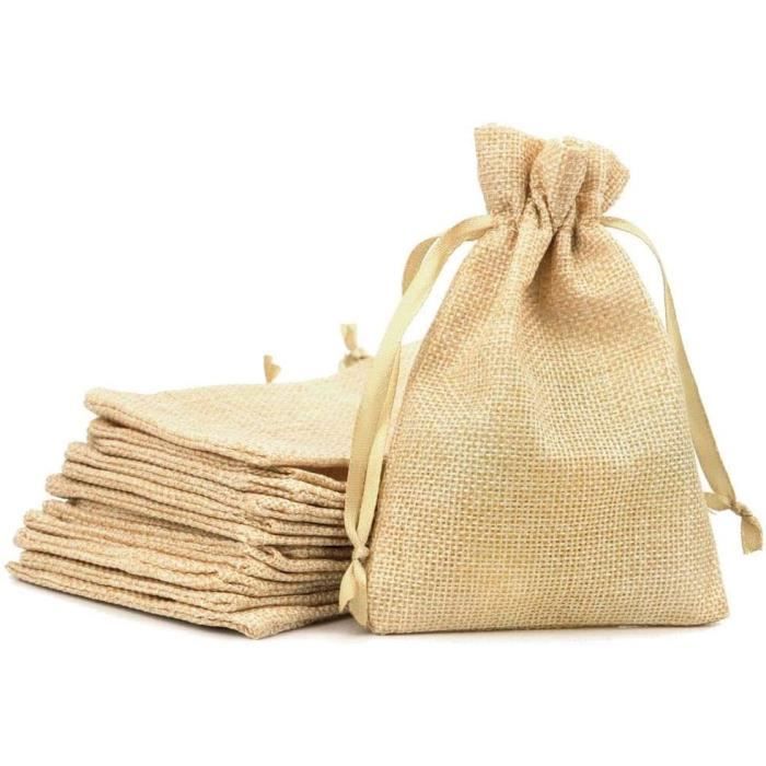 Sac en jute 50 pcs, petite pochette tissu , pochette lin , sac de toile de  jute pochon dragees sachet lavande mariage petit 126 - Cdiscount Beaux-Arts  et Loisirs créatifs