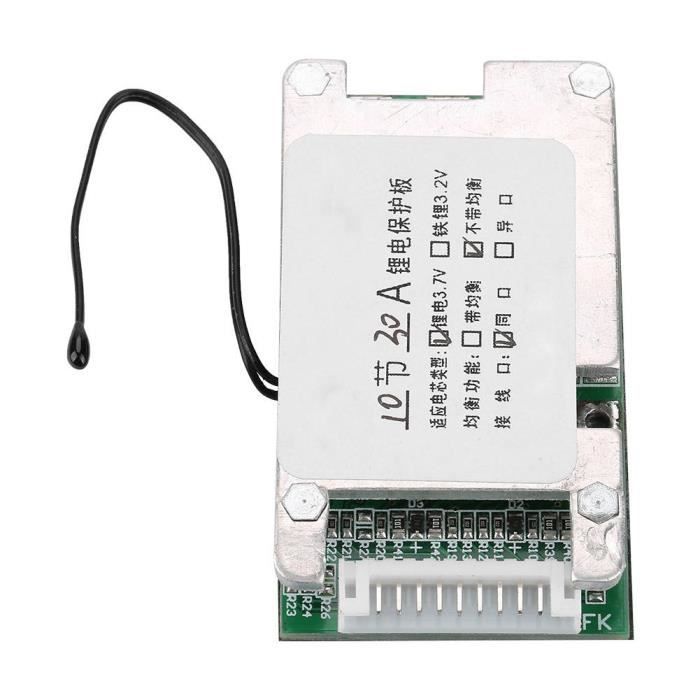 Carte Protection BMS 10S 36V 30A Pour Batterie Lithium - Avec Équilibrage, Protection Surcharge/Décharge - Pour Véhicules Électriques