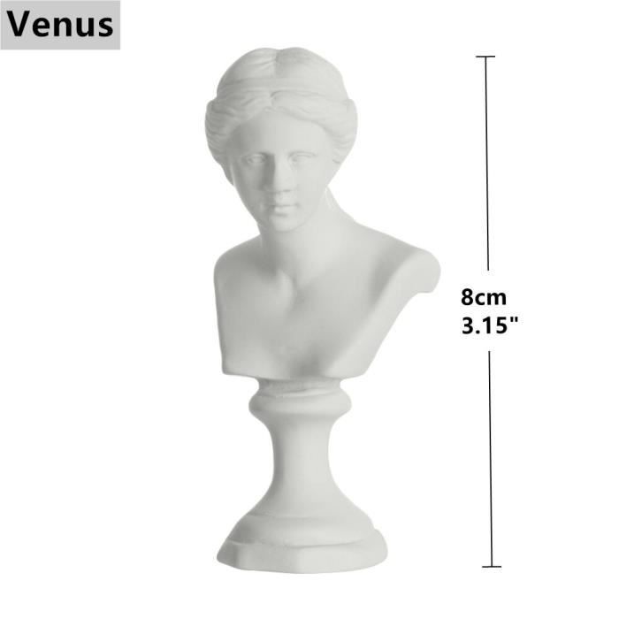Couleur Vénus Statue de David en gypse blanc, Figurine de mythologie