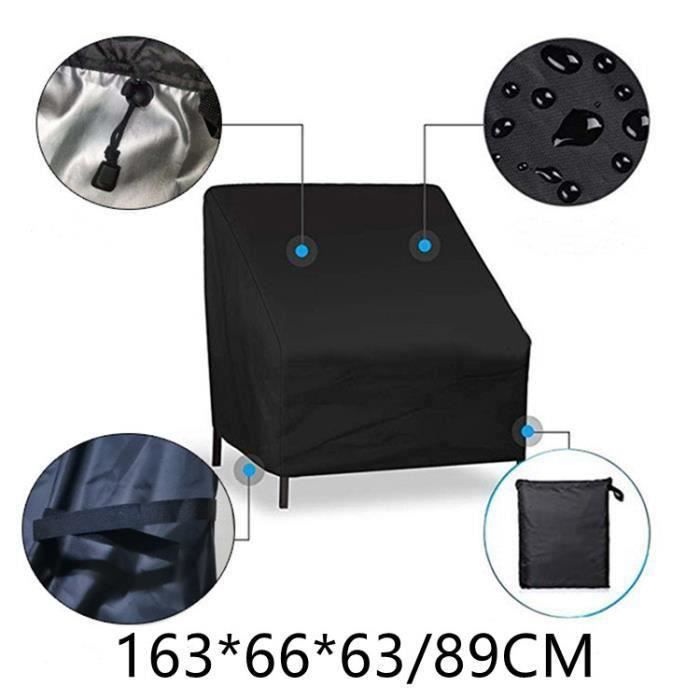 Enzeno Housse Salon De Jardin Exterieur Avec évent,420D Oxford Tissu Housse Table De Jardin