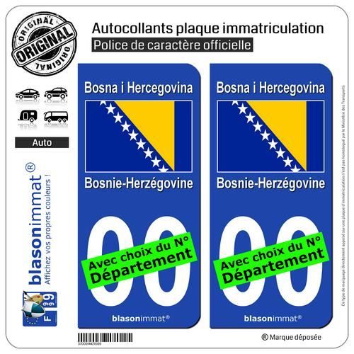 Lot De 25 Autocollants Vinyle – Drapeau Bosnie-Herzégovine – SAFIRMES – Neuf