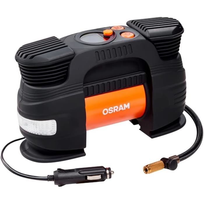 Gonfleur Numérique OSRAM TYREinflate 612 ESSENTIAL - Gonfle Un Pneu 13" En 4,5 Min - écran LCD - Tuyau 60 Cm - Adaptateur Vélo/ballon Inclus - 13