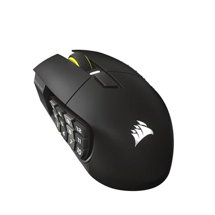 CORSAIR SCIMITAR ELITE WIRELESS SE MMO Souris de Jeu – 33 000 DPI 16 Boutons Programmables Adjustable Key Slider™ Elgato Virtual